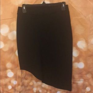 Angled mini skirt